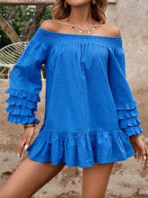 LUNE Summer Romantic Off Shoulder Long Sleeve Ladies' Shirt For Outings, Vacations And Dates